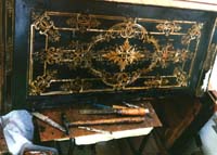 Ebony and brass inlay desk